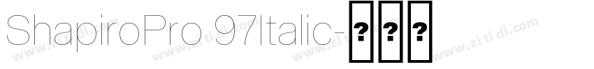 ShapiroPro 97Italic字体转换